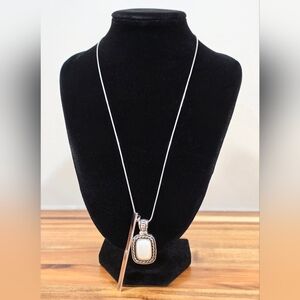 17" Gemvara 14K Yellow Gold & Sterling Silver Mother Of Pearl Necklace + Bonus